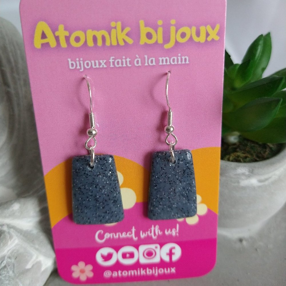Boucles d’oreilles en argile polymère faites à la main. Handmade polymer clay#12